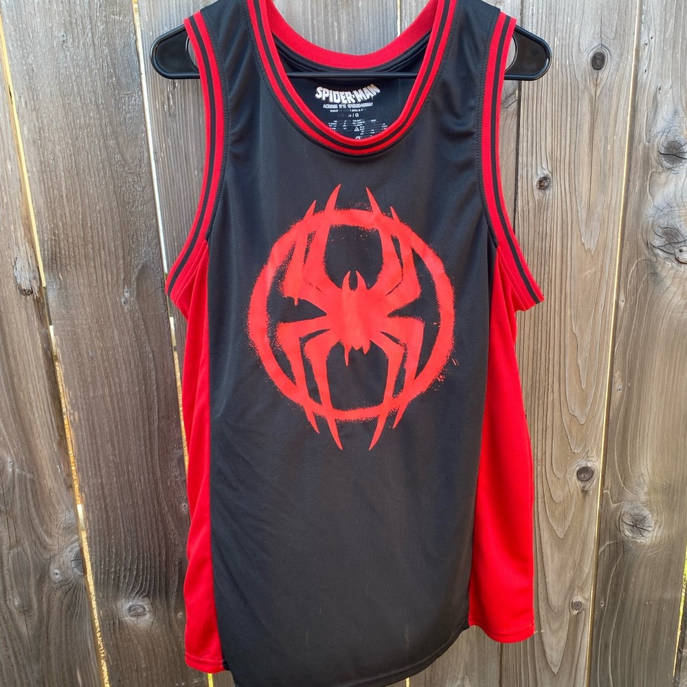 Spider-Man Miles Morales Basketball Jersey Size Large Into The Spiderverse